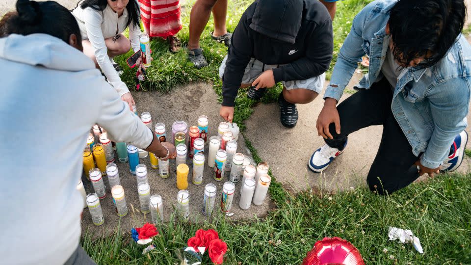 A vigil for 13-year-old Nyah Mway was held in Utica, NY on Saturday, June 29, 2024. - Daniel DeLoach/Utica Observer-Dispatch/USA Today Network