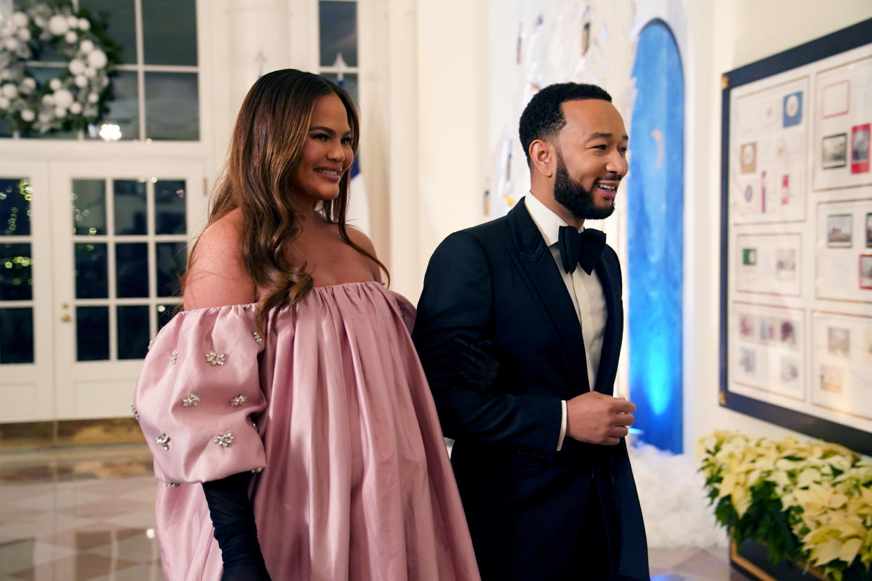 Chrissy Teigen shares details of her trip to the White House. (Photo: Nathan Howard/Getty Images)