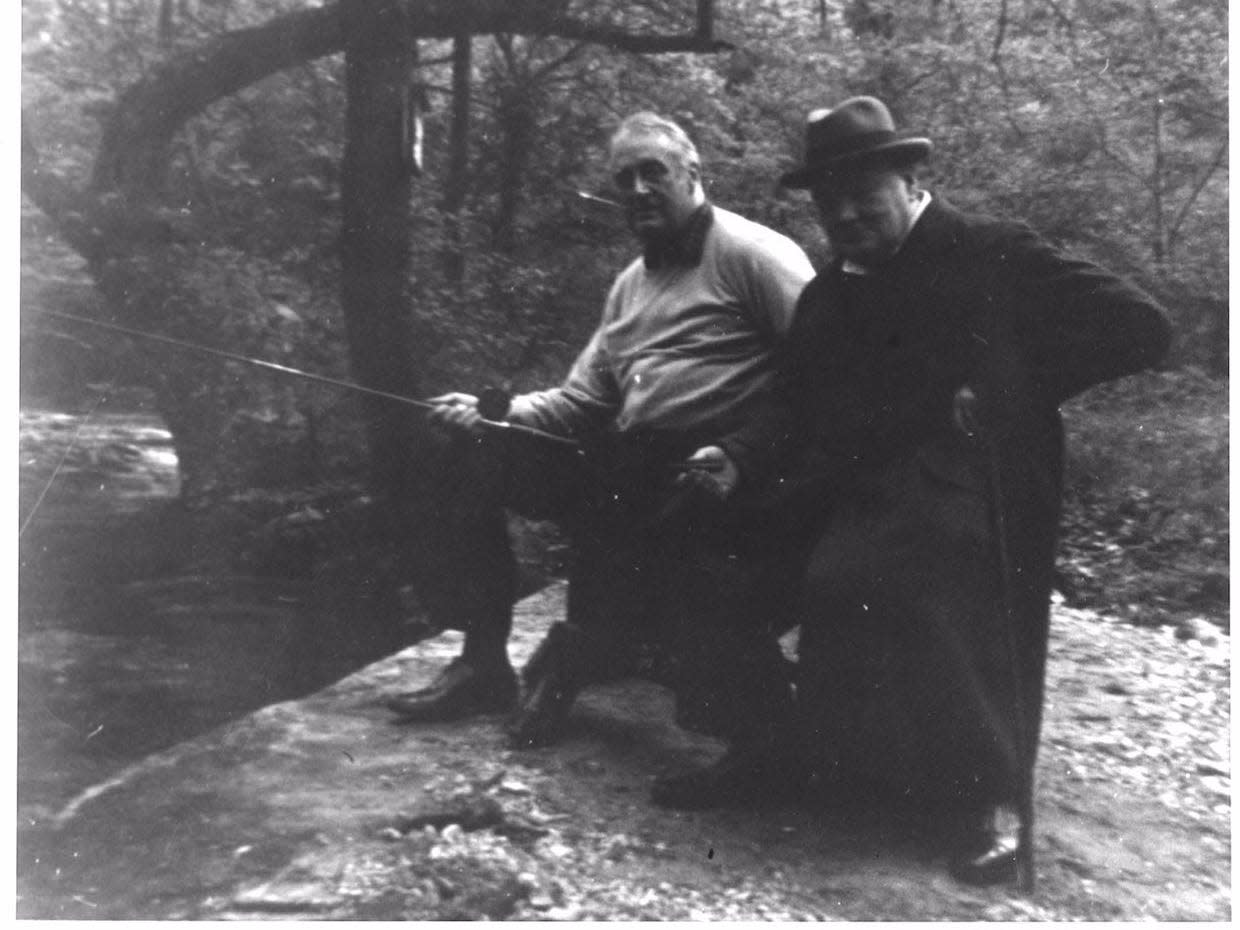 FDR and Churchill Camp David