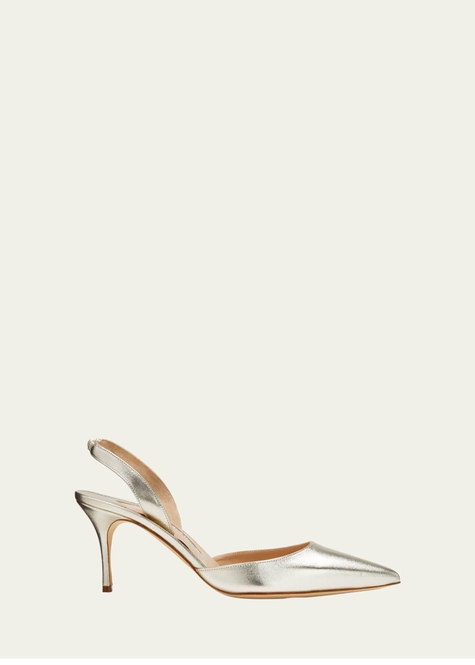 <p><a href="https://go.redirectingat.com?id=74968X1596630&url=https%3A%2F%2Fwww.bergdorfgoodman.com%2Fp%2Fmanolo-blahnik-carolyne-metallic-leather-mid-heel-slingback-pumps-prod172350177&sref=https%3A%2F%2F" rel="nofollow noopener" target="_blank" data-ylk="slk:Shop Now;elm:context_link;itc:0;sec:content-canvas" class="link ">Shop Now</a></p><p>Carolyne Metallic Slingback Pumps</p><p>$795.00</p><p>bergdorfgoodman.com</p><span class="copyright">Courtesy of Bergdorf Goodman</span>