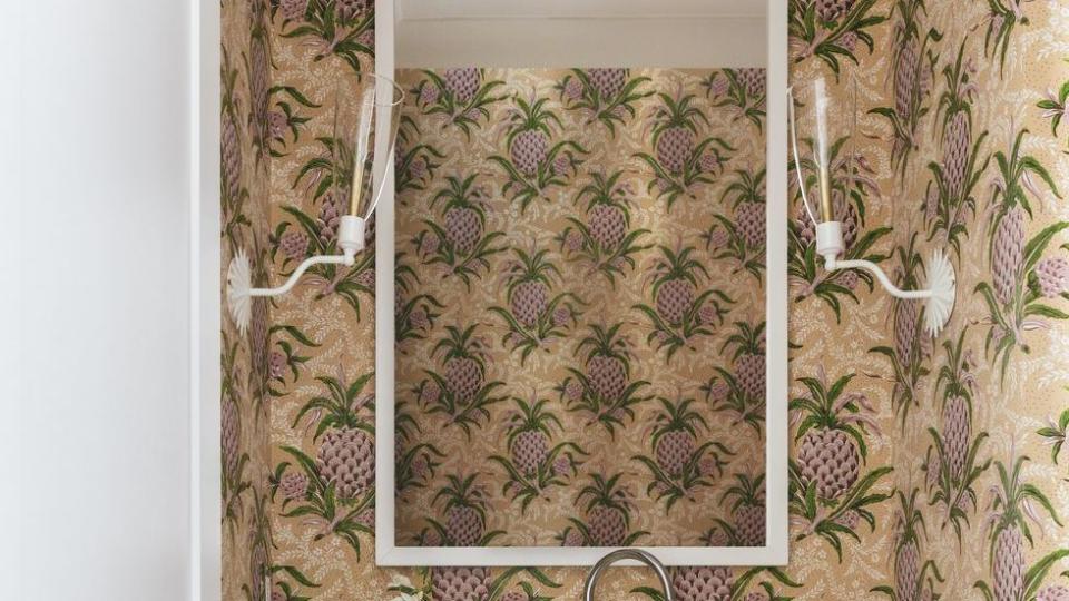 pineapple powder room guest bathroom ideas veranda
