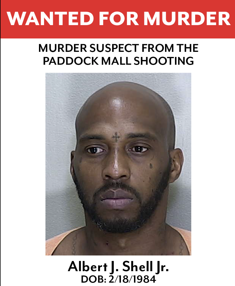 Police put out an arrest warrant for suspect Albert J. Shell Jr. in the Ocala mall shooting.  / Credit: Ocala Police