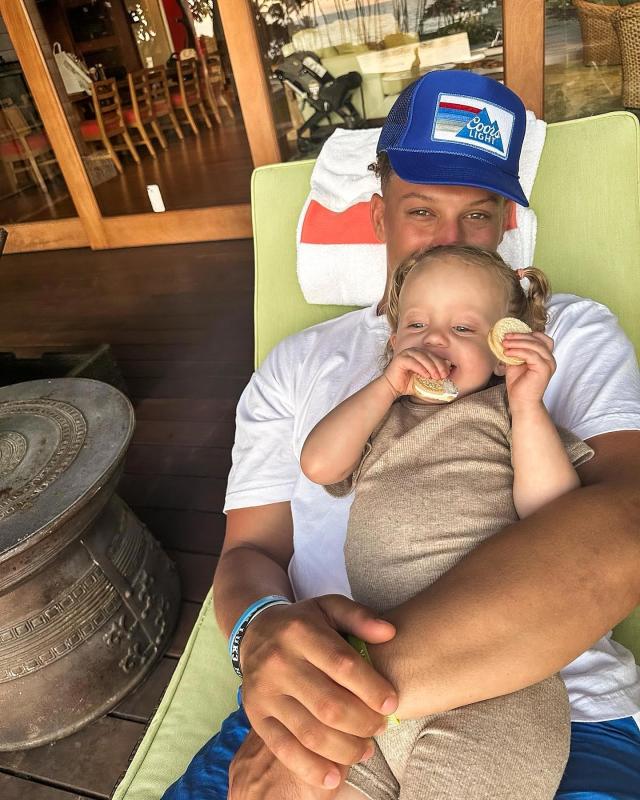 Baby Sterling Snuggles Up to Dad Patrick Mahomes in Sweet Family Photo from  Mom Brittany Matthews