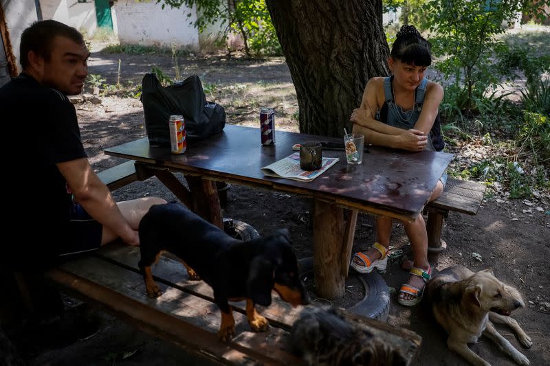 Evacuation of local residents from the town of Toretsk, near a front line in Donetsk region