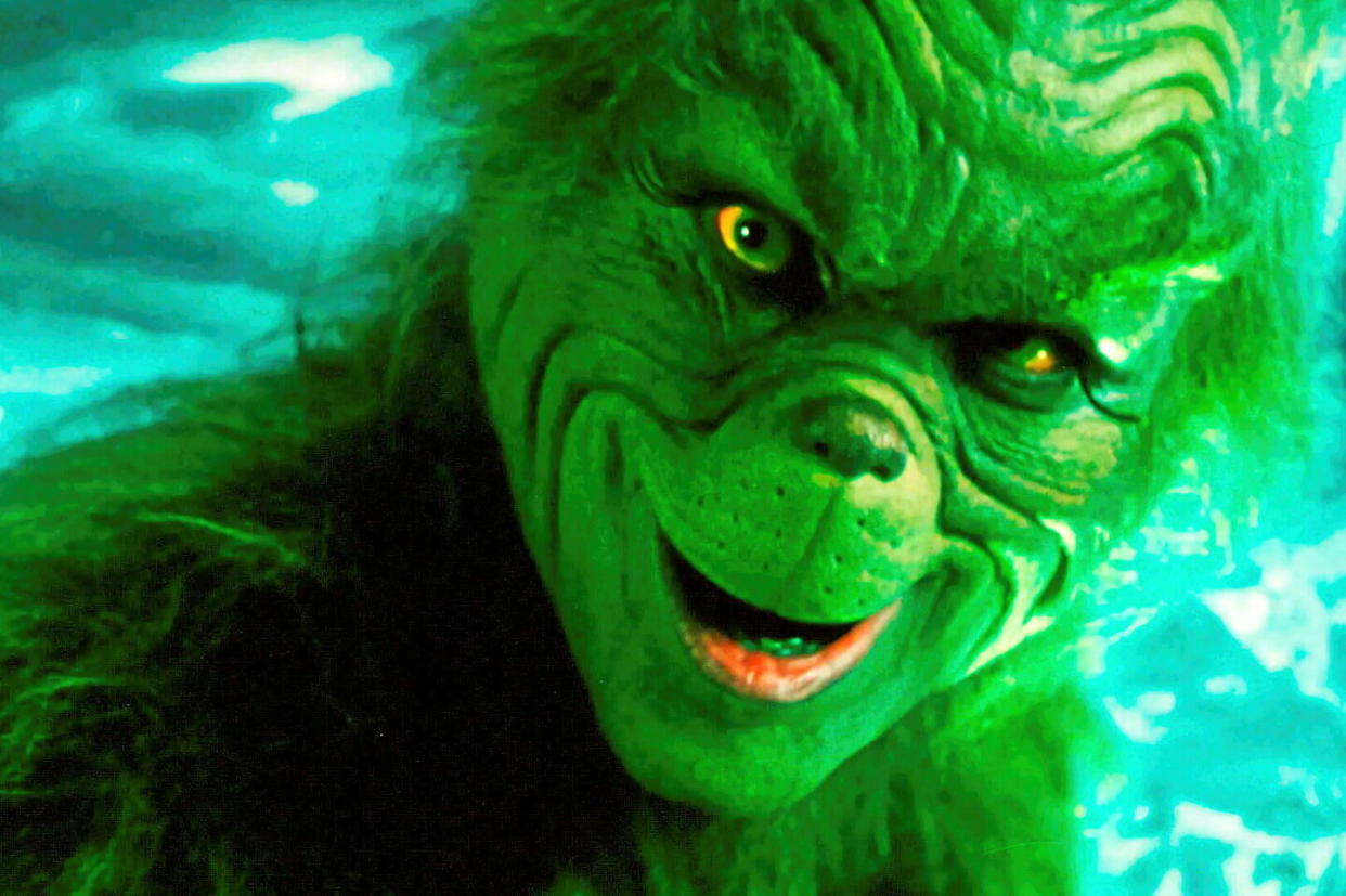 Jim Carrey dans le rôle du Grinch. Le film est réalisé par Ron Howard en 2000 et est disponible sur Prime Video le 15 octobre 2023.   - Credit:Universal Pictures