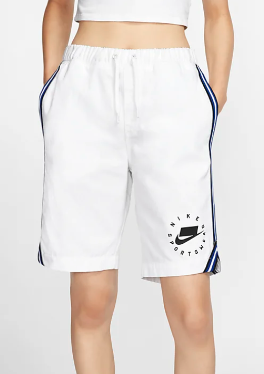 Nike Women’s Sportswear NSW Shorts in White and Black