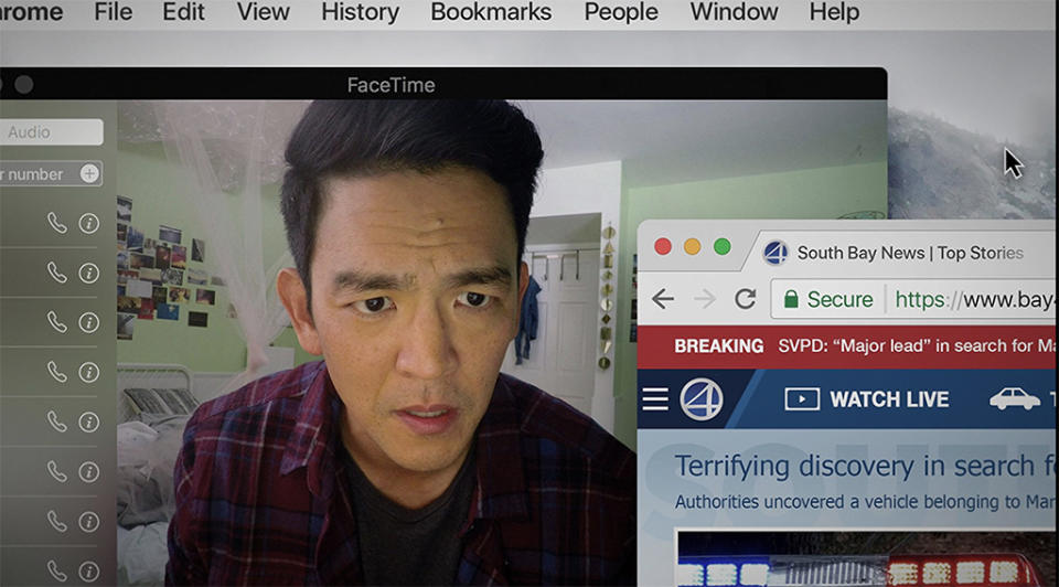 <p>A double award winner at this year’s Sundance Film Festival, <em>Searching </em>gives John Cho a too-rare leading role as a father desperately searching for his missing daughter through some intensive computer research. The entire film takes place on a computer screen, with Cho navigating all avenues of the World Wide Web — from social media sites to surveillance cameras — to crack the case. (Screen Gems) </p>