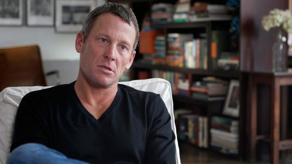 This photo released by courtesy of Sony Pictures Classics shows Lance Armstrong in the documentary film, “The Armstrong Lie." (AP Photo/Courtesy Sony Pictures Classics, Maryse Alberti)