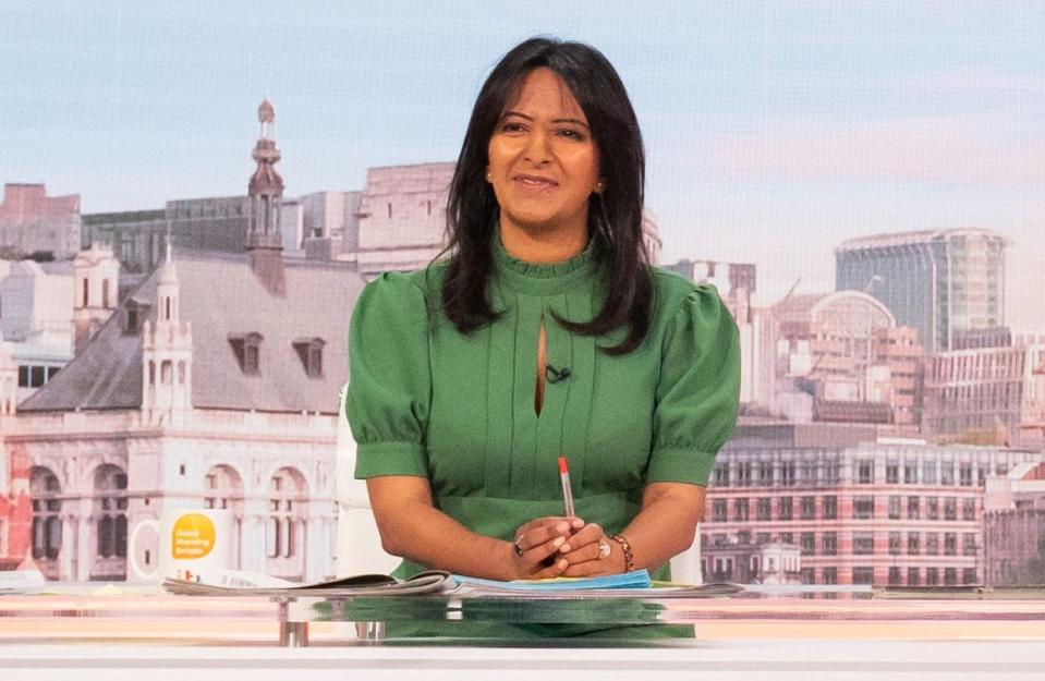 Ranvir Singh stood in for Susanna Reid while she fights a vocal chord infection. (ITV)