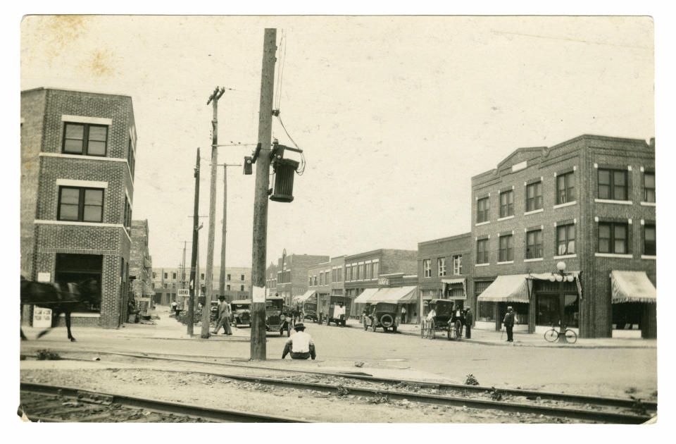 The Greenwood district in Tulsa, Okla., prior to the 1921 massacre. (Collection of the Smithsonian National Museum of African American History and Culture)