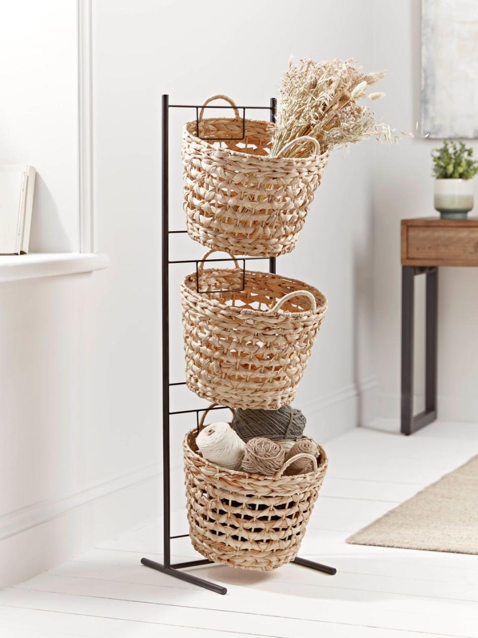 <p>Never underestimate the power of a storage basket – but choose wisely.</p><p>'Rather than going out all guns blazing and buying cute storage baskets for your kitchen, look at the space you have and think about sizing, practicality and which products you actually need to store,' says professional organiser Vicky Silverthorn. 'Too many people get excited by buying baskets that don't do the job they need which can hinder space rather than enhance it. Declutter, then measure up and only then buy your storage.'</p><p>Pictured: Standing Woven Storage Basket, <a href="https://www.coxandcox.co.uk/standing-woven-storage-basket/" rel="nofollow noopener" target="_blank" data-ylk="slk:Cox & Cox;elm:context_link;itc:0;sec:content-canvas" class="link ">Cox & Cox</a></p><p><a class="link " href="https://www.housebeautiful.com/uk/lifestyle/storage/g31213380/storage-baskets/" rel="nofollow noopener" target="_blank" data-ylk="slk:SHOP MORE STORAGE BASKETS;elm:context_link;itc:0;sec:content-canvas">SHOP MORE STORAGE BASKETS</a></p>