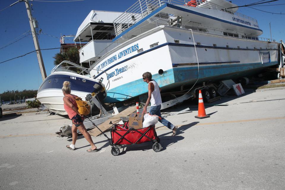 Scenes from from the aftermath of Hurricane Ian on San Carlos Island on Fort Myers Beach on Sunday, October 2, and Monday, October 3, 2022. The Island was essentially destroyed in the hurricane.  