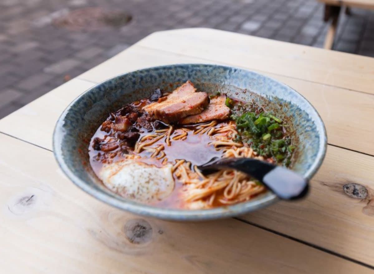 Boxer Ramen bowl on table