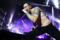 <p>Chester Bennington of Linkin Park performs at The O2 Arena on July 3, 2017 in London, England. (Photo: Burak Cingi/Redferns) </p>