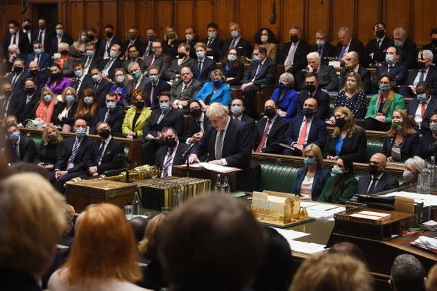 <strong>Boris Johnson during Prime Minister's Questions in the House of Commons.</strong> (Photo: UK Parliament/Jessica Taylor via PA Media)