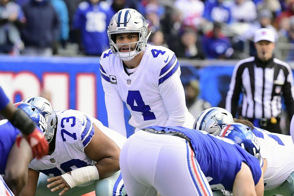 Dak Prescott didn’t get a day off during the Cowboys’ regular-season finale against the Giants. (Getty Images)