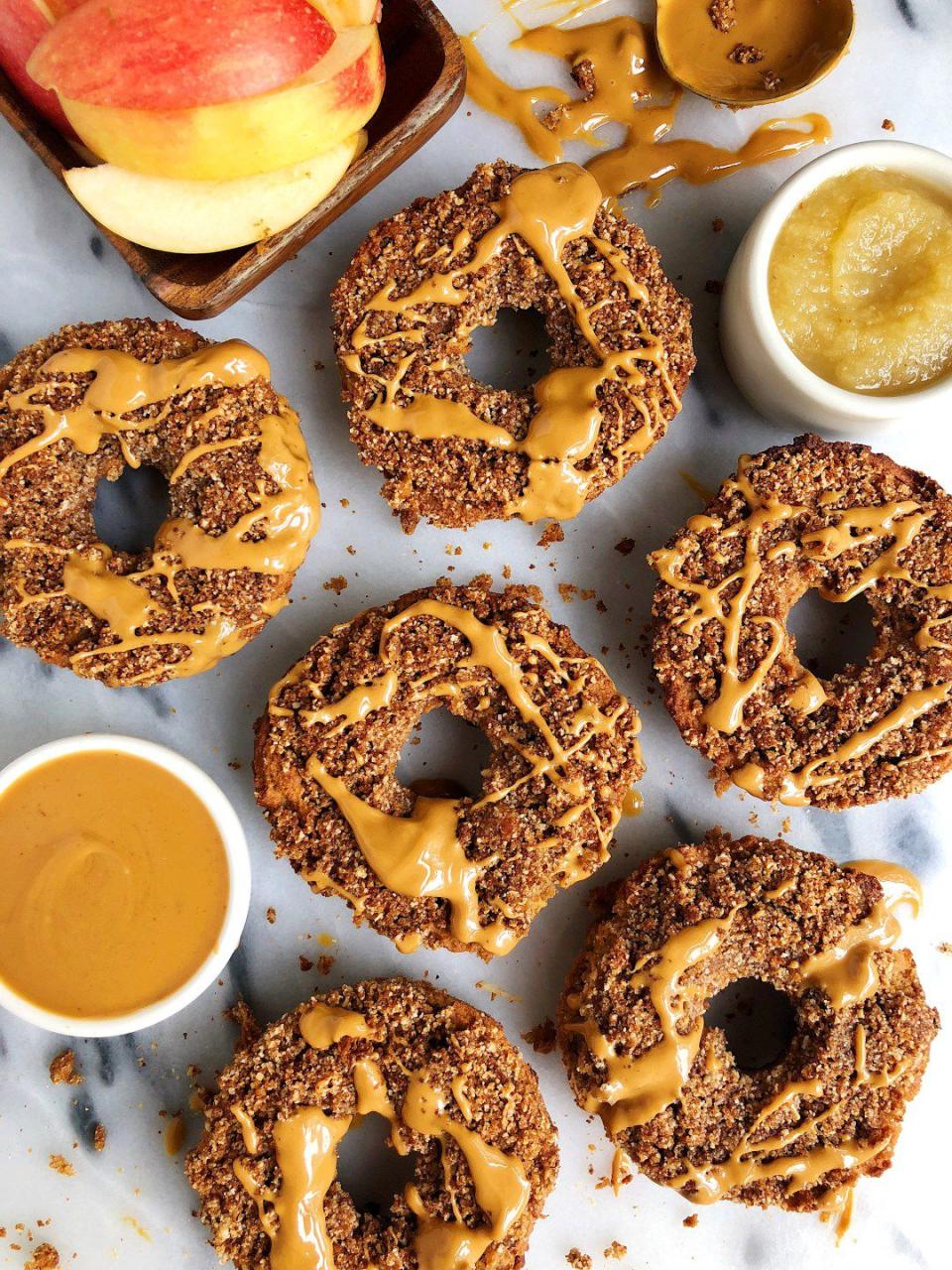 <p>You can customize this recipe by using your favorite nut or seed butter. No matter what you choose, it's bound to taste great.</p><p><strong>Get the recipe at <a href="http://rachlmansfield.com/baked-paleo-apple-cider-donuts-vegan/" rel="nofollow noopener" target="_blank" data-ylk="slk:Rach L Mansfield;elm:context_link;itc:0;sec:content-canvas" class="link ">Rach L Mansfield</a>.<br></strong></p><p><strong><a class="link " href="https://go.redirectingat.com?id=74968X1596630&url=https%3A%2F%2Fwww.wayfair.com%2Fkitchen-tabletop%2Fpdp%2Fhamilton-beach-10-cup-food-processor-hmb2025.html&sref=http%3A%2F%2Fwww.countryliving.com%2Ffood-drinks%2Fg28172487%2Fapple-cider-donuts%2F" rel="nofollow noopener" target="_blank" data-ylk="slk:SHOP FOOD PROCESSORS;elm:context_link;itc:0;sec:content-canvas">SHOP FOOD PROCESSORS</a></strong> </p>