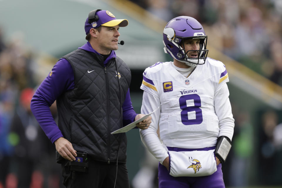 Kirk Cousins was carted off the field in their win over the Green Bay Packers on Sunday afternoon.