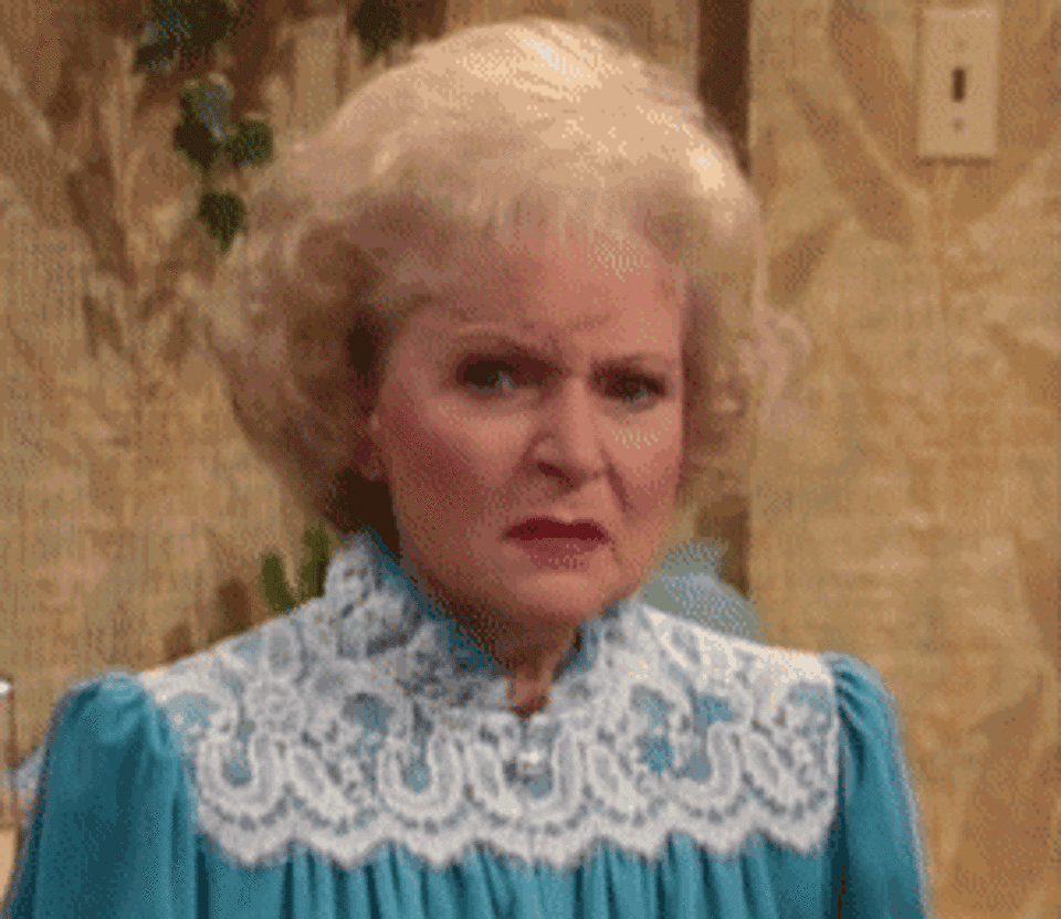 Rose shudders out of disgust on "The Golden Girls"