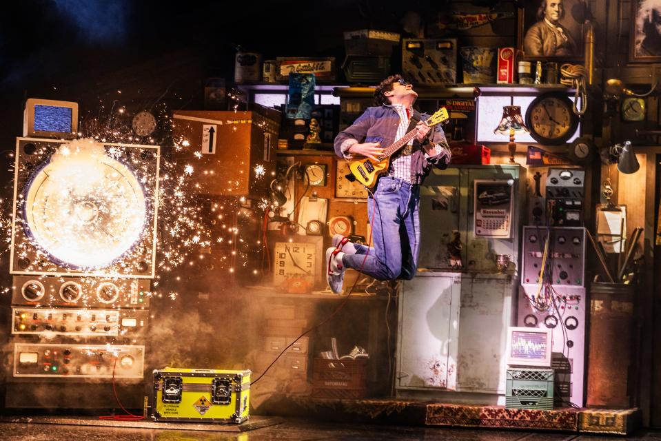 Casey Likes (Marty McFly) in "Back to the Future: The Musical" on Broadway.