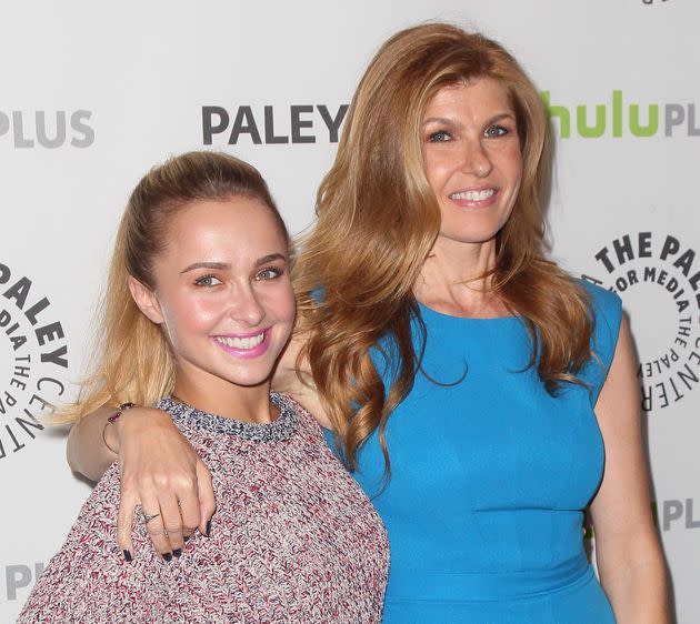 Hayden Panettiere, left, and Connie Britton appear in Beverly Hills, California, in 2013 for an event honoring 