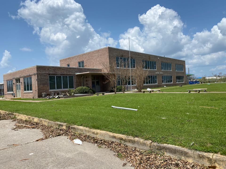 Lacache Middle School's building after Hurricane Ida. The school will be merged with Montegut Middle School and a new building will be built next to South Terrebonne High School.