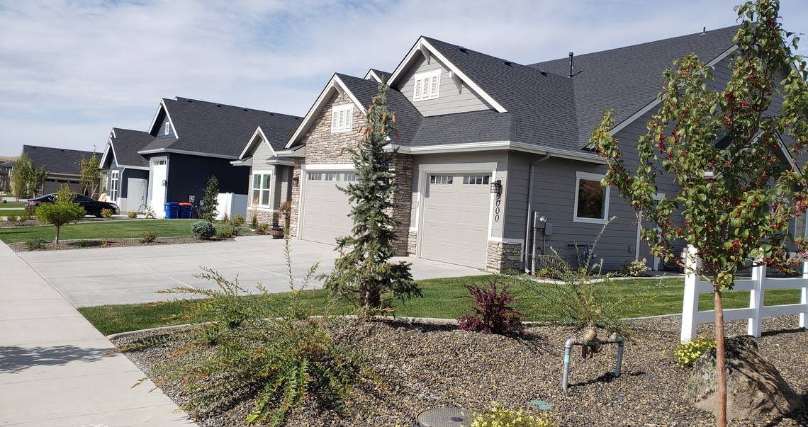 Homes on West Mirror Pond Drive in the Dry Creek Ranch development off Highway 55 just north of Eagle.