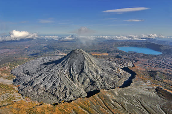 The 1996 eruption of Karymsky volcano was preceded by a magnitude-7.1 earthquake.