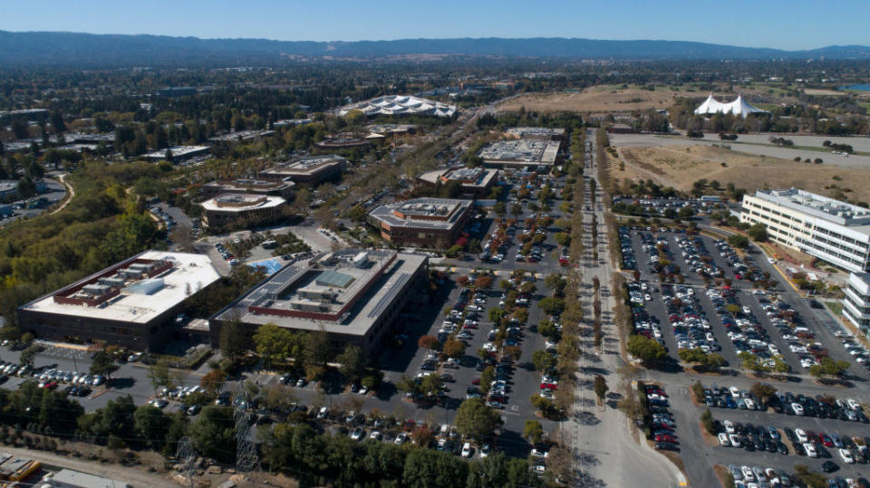 aerial view of google