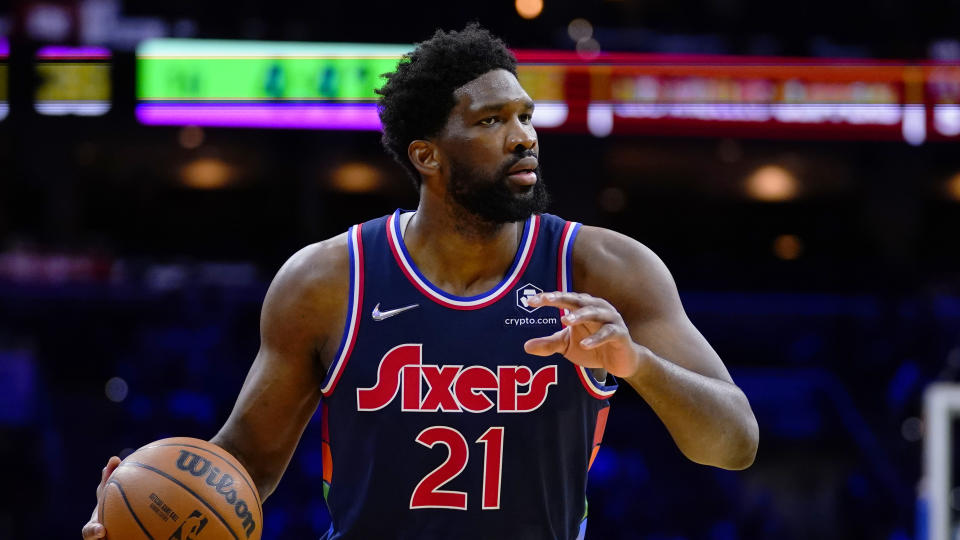 Philadelphia 76ers' Joel Embiid has been on a remarkable run. (AP Photo/Matt Slocum)