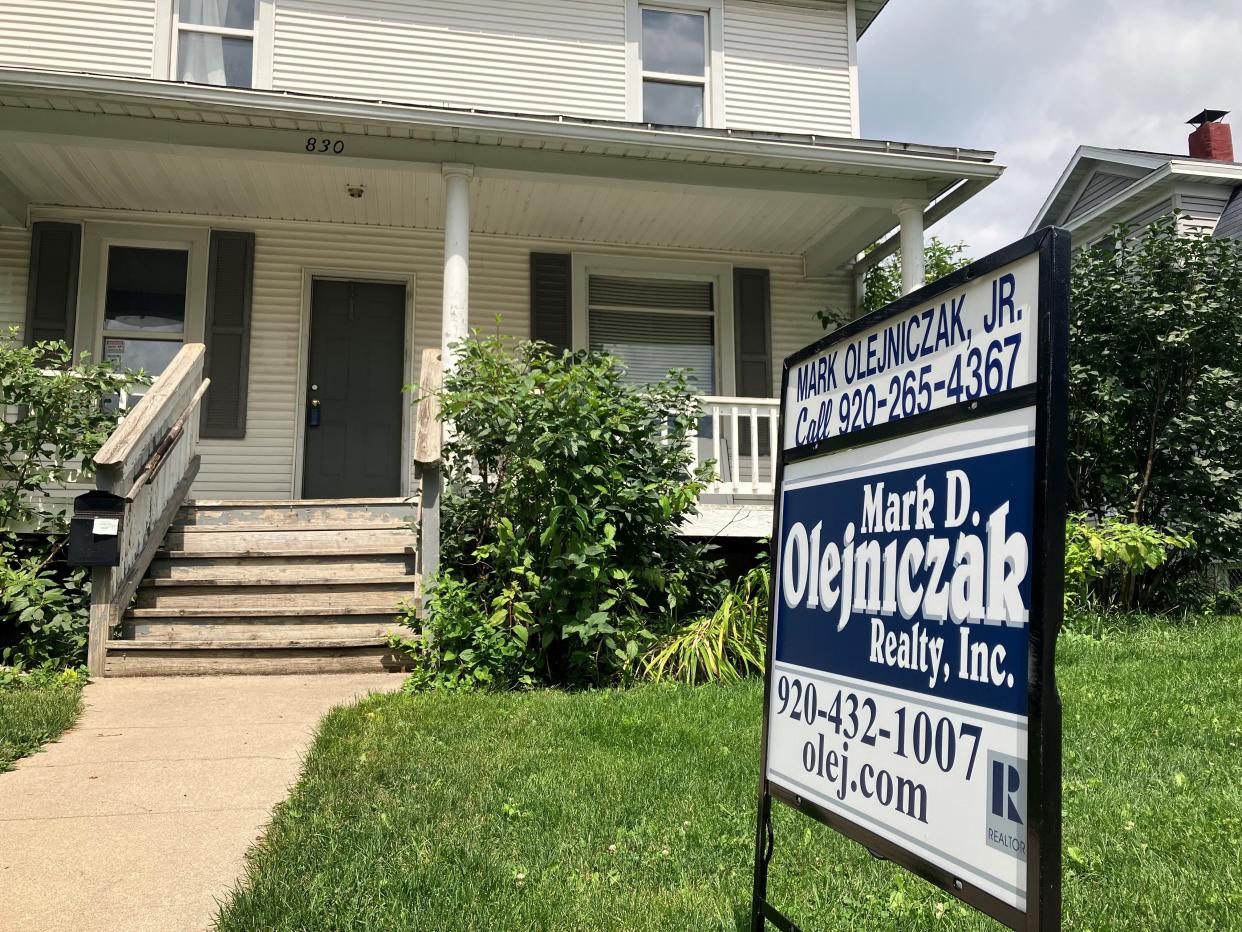 A home for sale on Oregon Street in west Green Bay in July 2024.