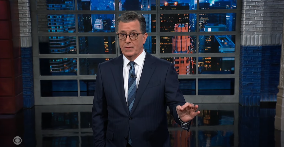 Colbert said that he is now worried “about Hur’s cognitive ability” (The Late Show with Stephen Colbert)