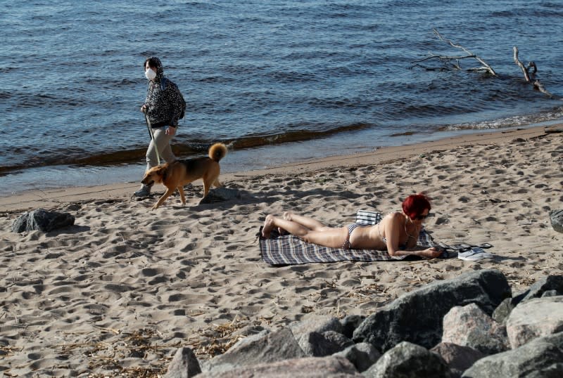 FILE PHOTO: Outbreak of the coronavirus disease in Saint Petersburg