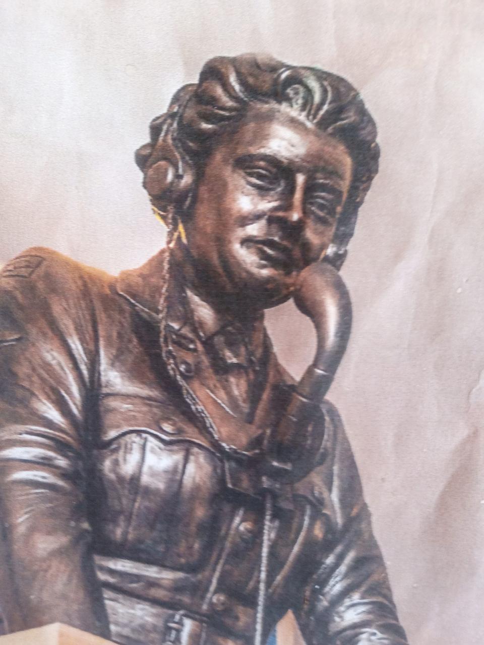 A bronze of Gladys Eva at the Bentley Priory Museum