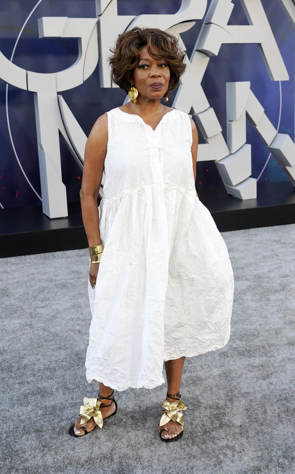 FILE - Alfre Woodard, a cast member in "The Gray Man," poses at the premiere of the Netflix film, Wednesday, July 13, 2022, at the TCL Chinese Theatre in Los Angeles. Woodard turns 70 on Nov. 8. (AP Photo/Chris Pizzello, File)