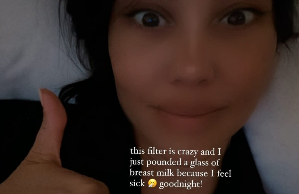 Kourtney Kardashian drank her own breast milk (c) Instagram credit:Bang Showbiz
