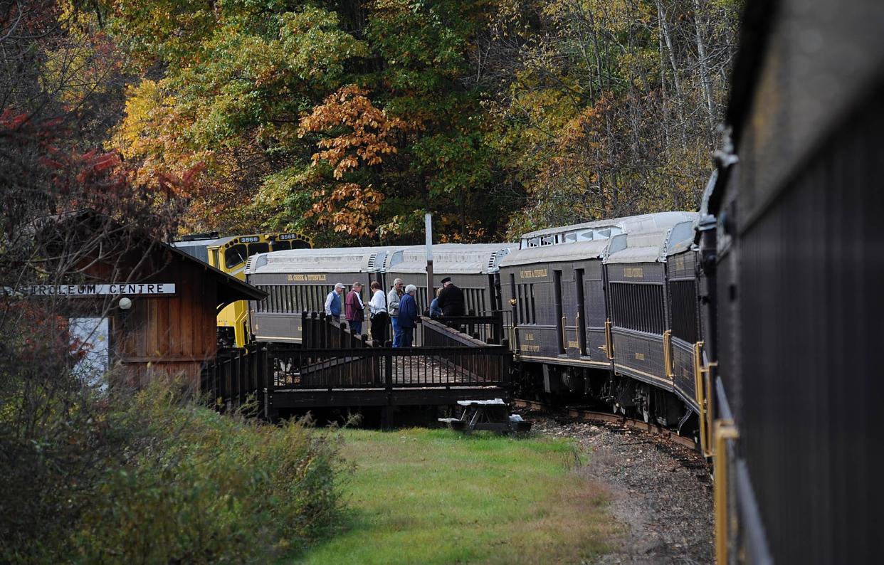 The Oil City and Titusville Railroad takes riders through oil country during a vintage train ride.