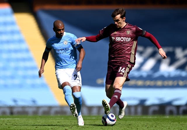 Diego Llorente (right) was part of a superb Leeds rearguard