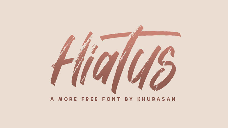 Free handwriting font Hiatus