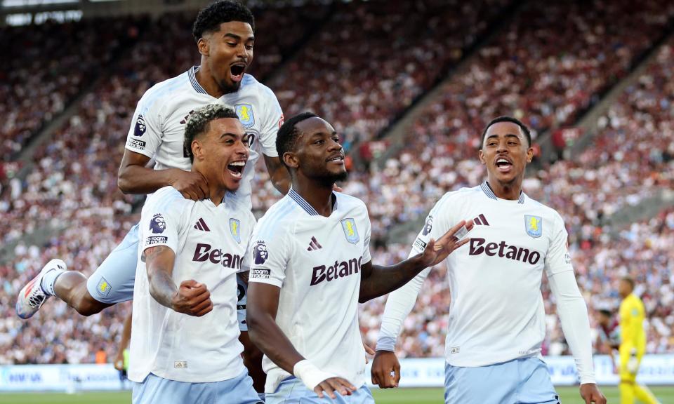 <span>Jhon Durán celebrates scoring Aston Villa's second goal against West Ham</span><span>Photograph: Bryn Lennon/Getty Images</span>