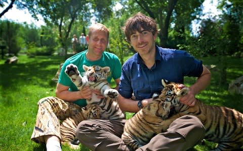 Oleg Zubkov with television presenter Simon Reeve - Credit: &nbsp;Jonathan Young