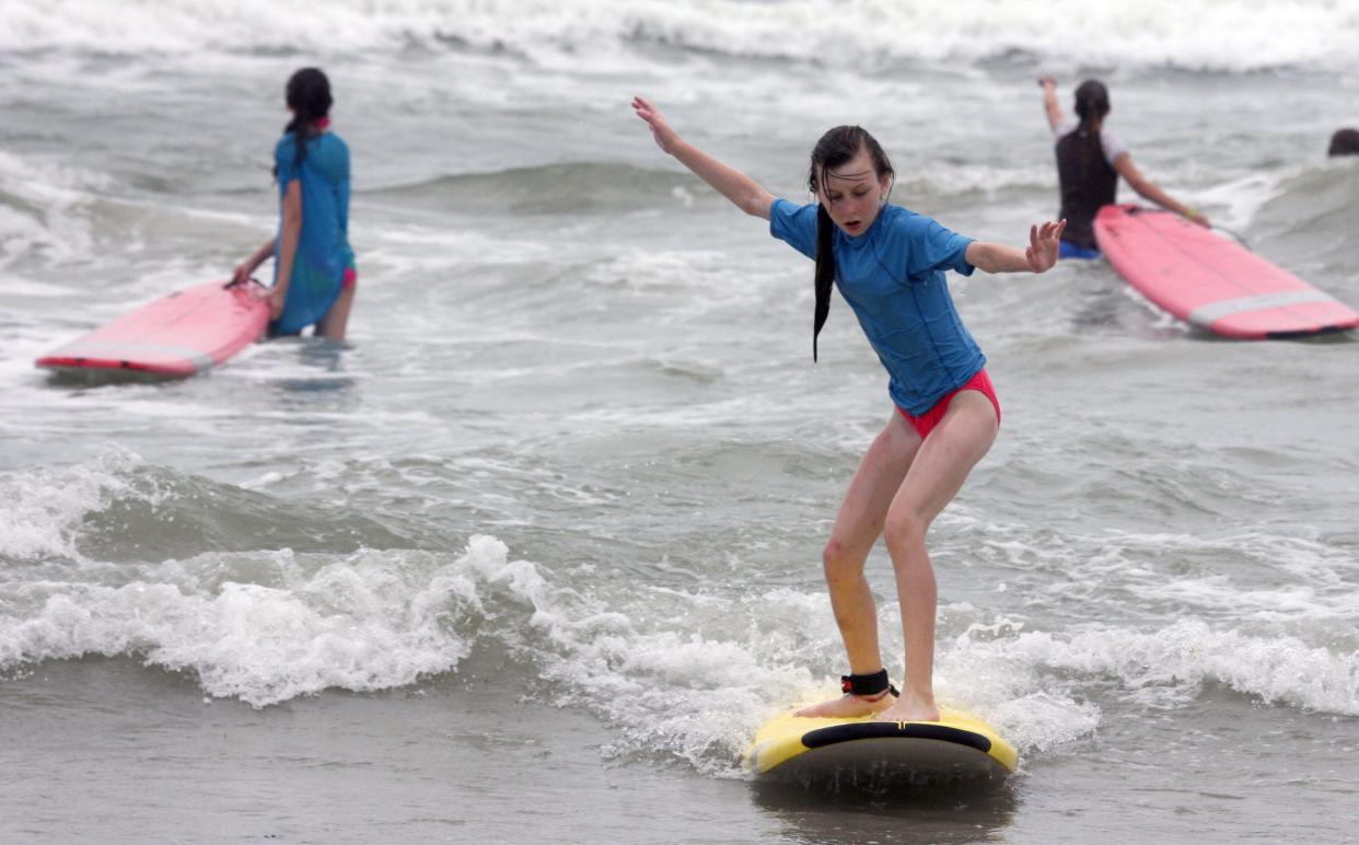 Texas Surf Camps at Bob Hall Pier on Padre Island and Horace Caldwell Pier in Port Aransas offer kids the opportunity to learn to surf and water safety awareness.