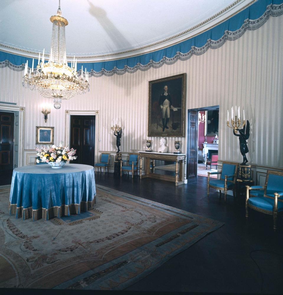 The Blue Room in the White House in 1963.