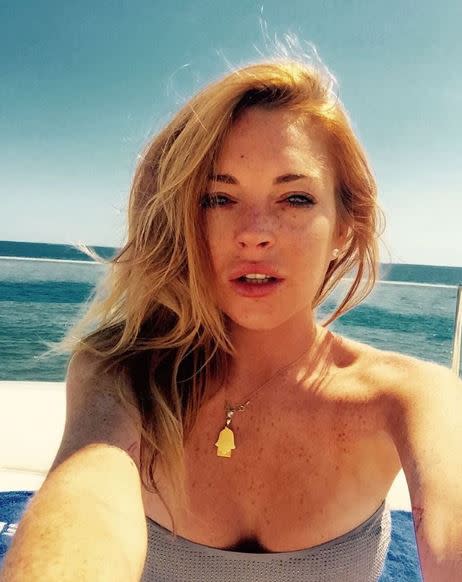 Lindsay Lohan et ses taches de rousseur