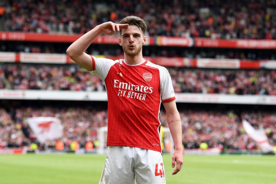 Declan Rice has shone for Arsenal this season (Arsenal FC via Getty Images)