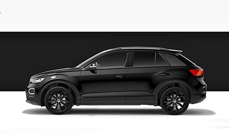 VW小型跨界休旅T-Roc推出個性化黑色特仕版T-Roc Black Edition