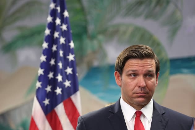 ron-desantis-flag - Credit: Joe Raedle/Getty Images