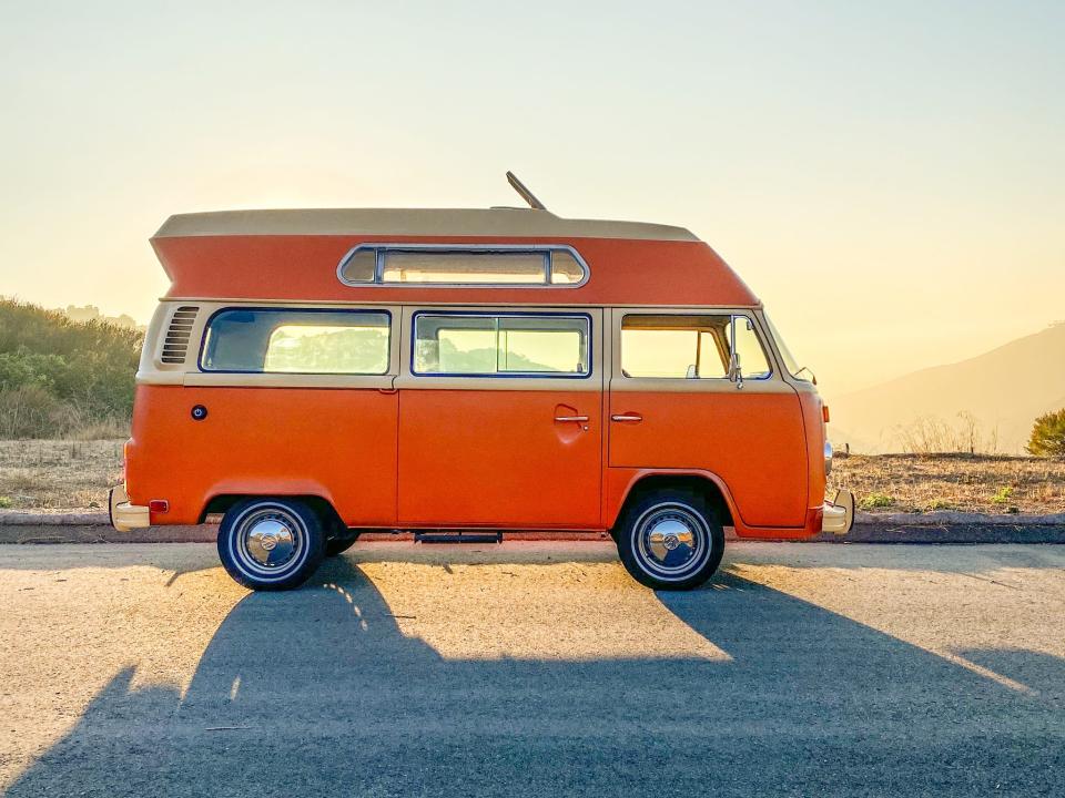 1979 VW Bus Adventure Wagen with a Netgain Hyper 9 motor and custom Tesla battery pack