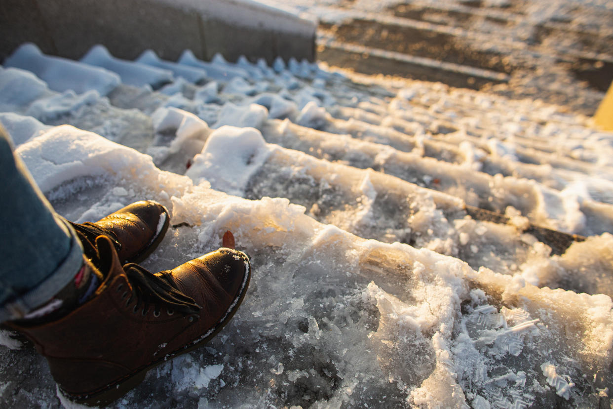 Icy pavements can be a real hazard. (Getty Images)