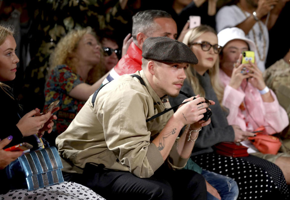 Brooklyn Beckham sparked fan hysteria after sitting FROW at Pam Hogg on September 14, 2018 [Photo: Getty]